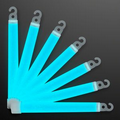 6" Premium Turquoise Glow Sticks - Blank